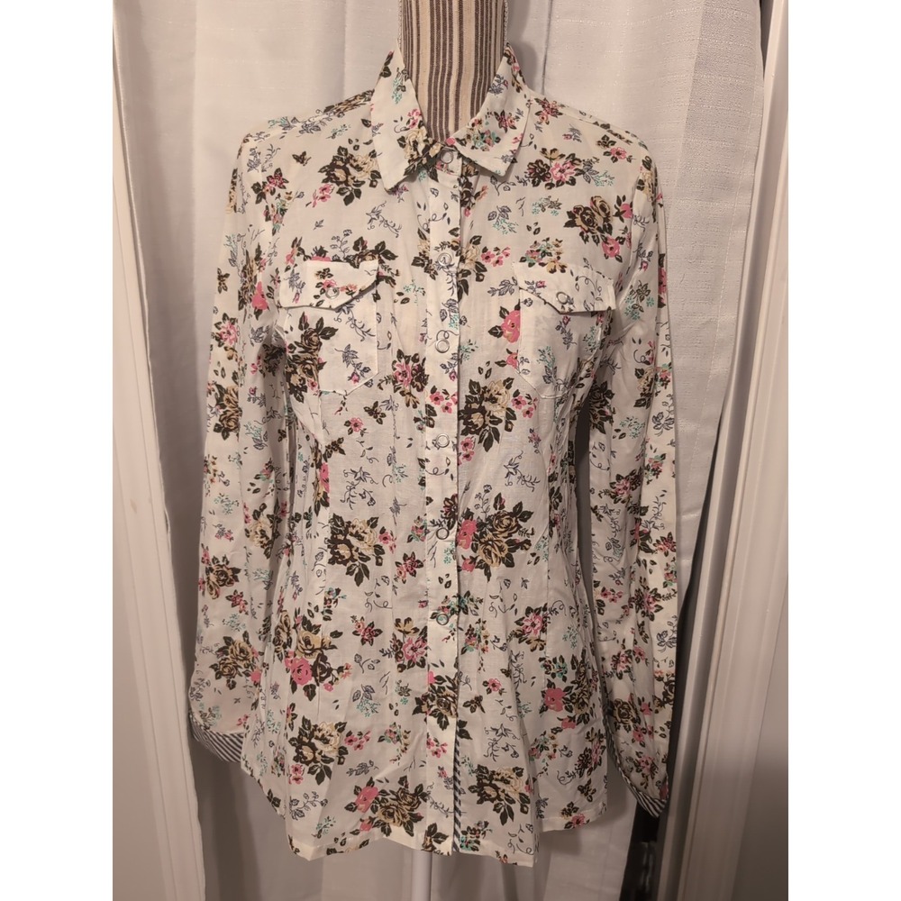 NWT Vintage Lei Women's Floral Snap Front‎ Western Country Shirt Size XXL